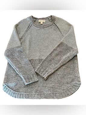 Michael Michael Kors Light Gray Women's Crew Neck Wool Blend Sweater Size L